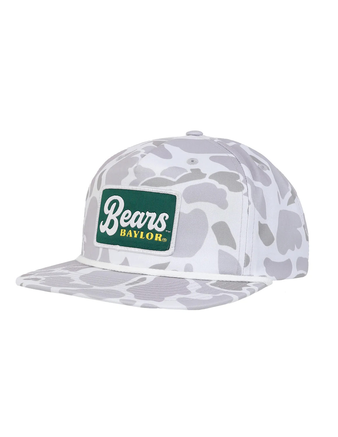 BU P College Script Patch Camo Hat