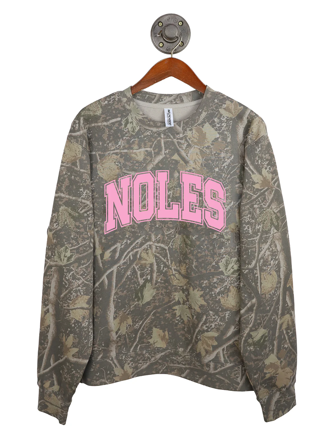 FSU Pink Totality Puff Camo Crewneck