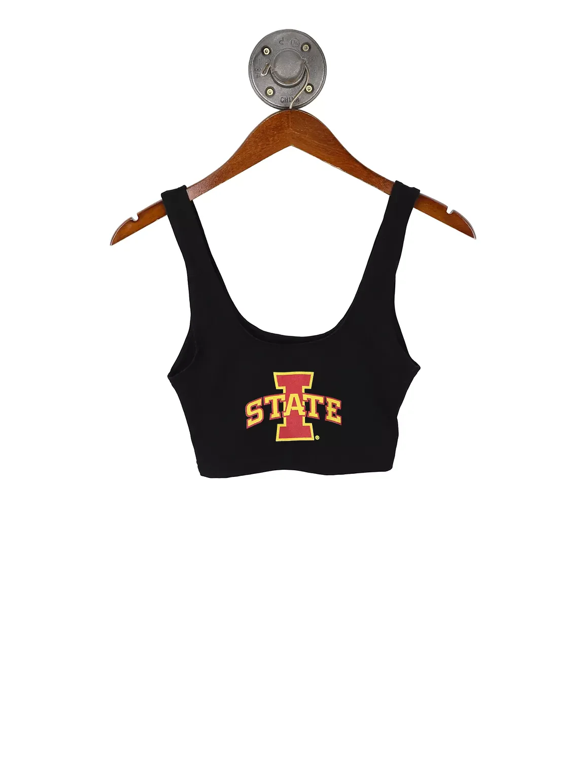 ISU Smallish Logo State Crop Tank
