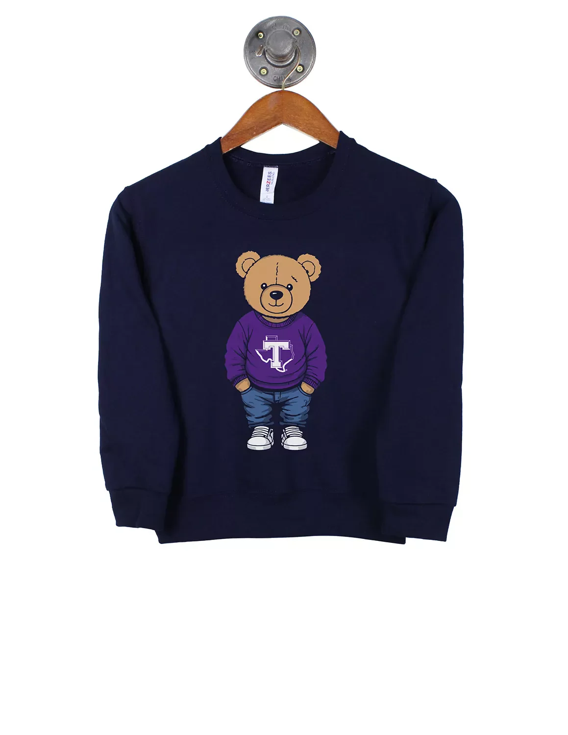 TSU Youth Cutesy Bear Crewneck