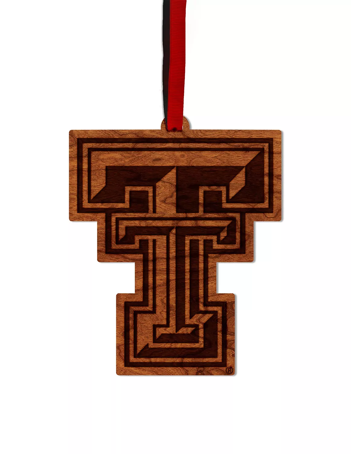 TTU Logo Wooden Ornament