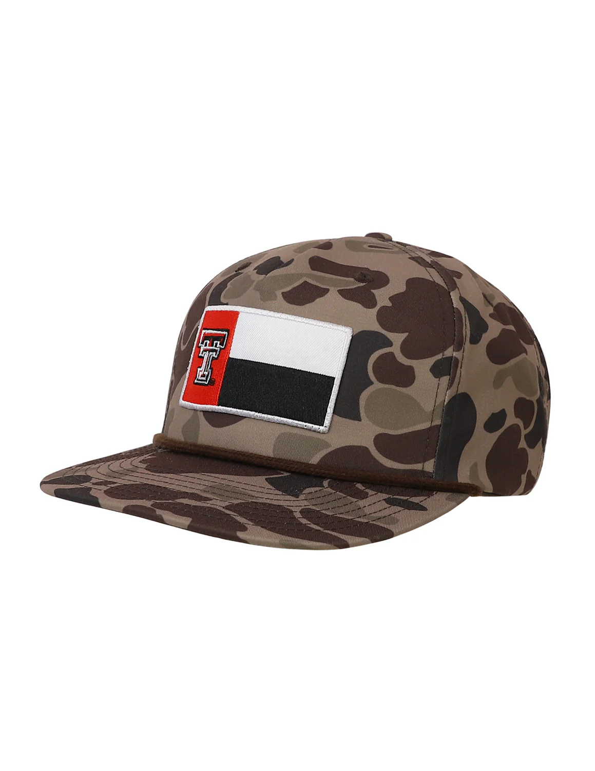 TTU P TX Flag Patch Camo Hat - Image 2