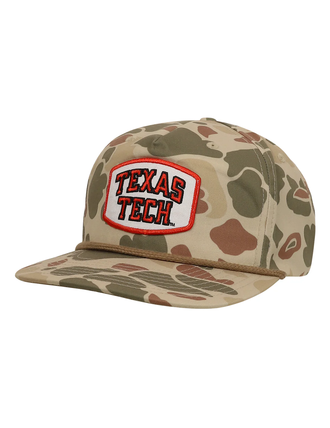 TTU P Wordmark Patch Camo Hat