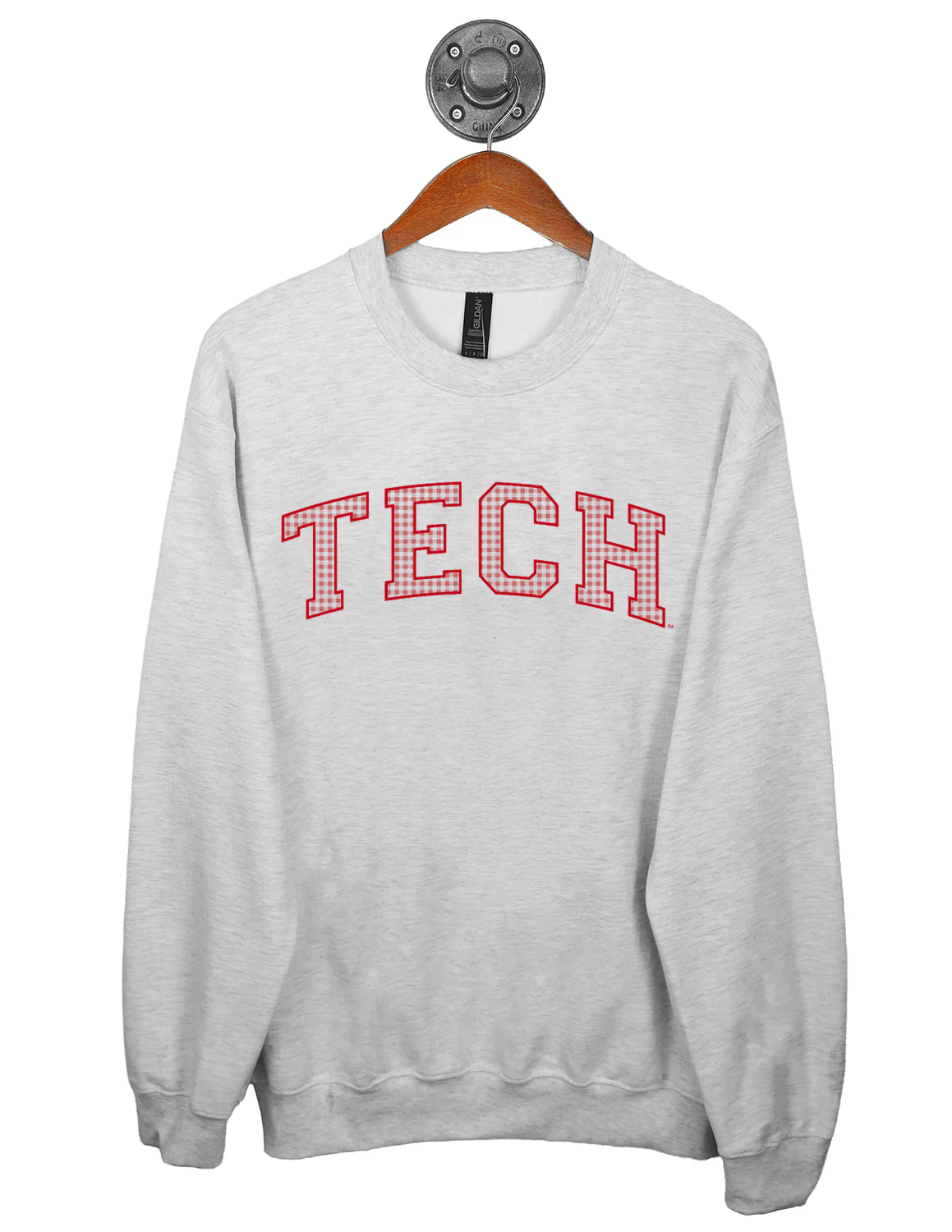 TTU Prestige Gingham Crewneck