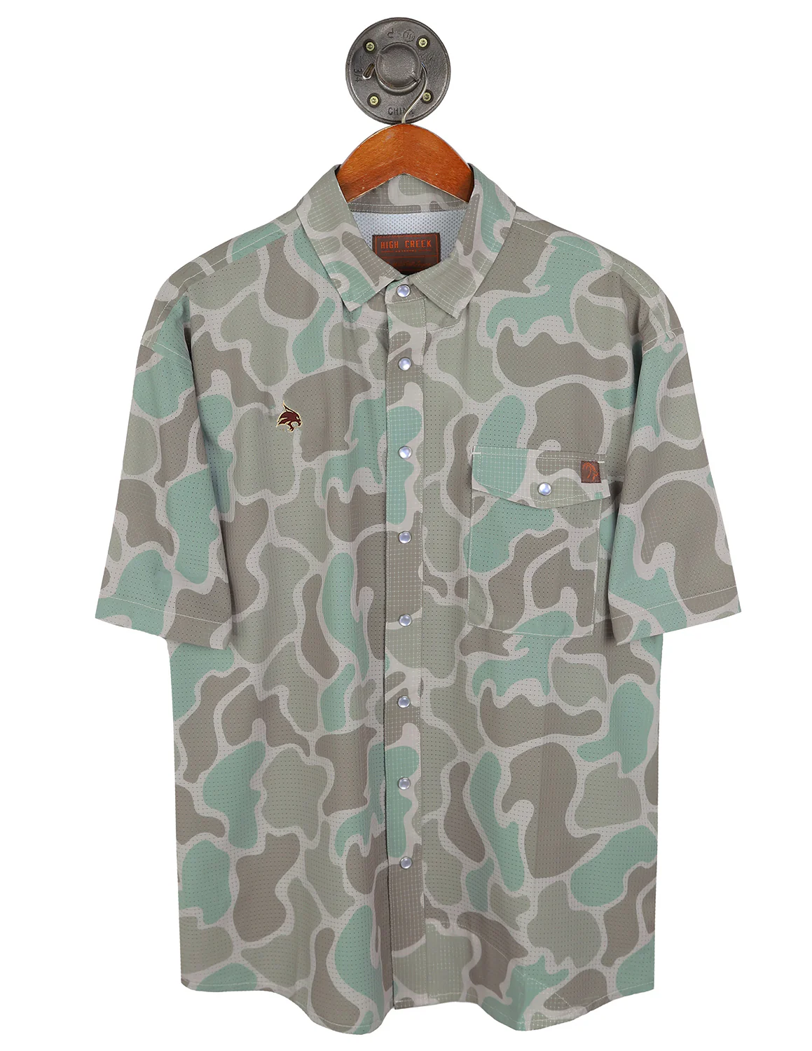 TXST G Supercat Cole Camo Button Up