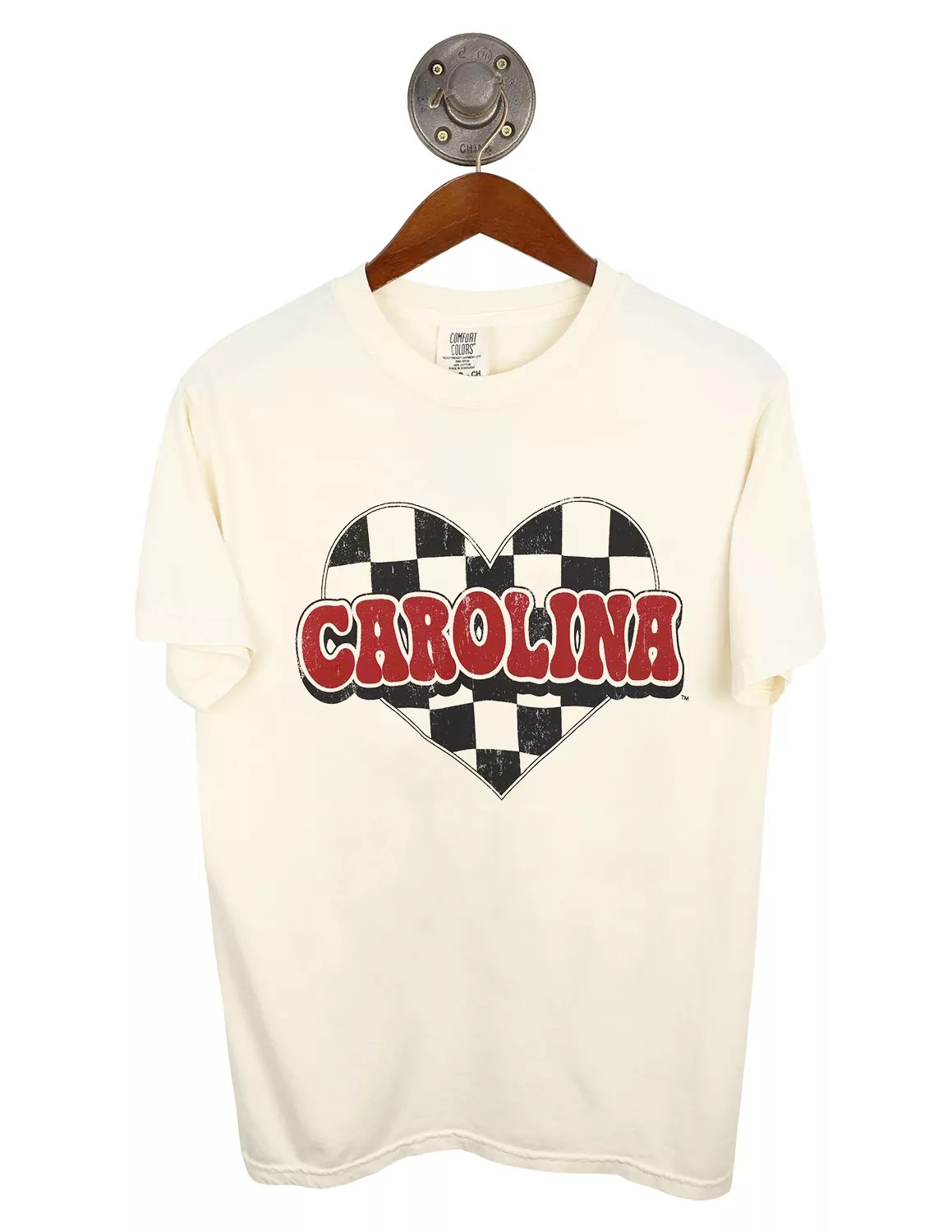 USC Checkered Heart Short Sleeve