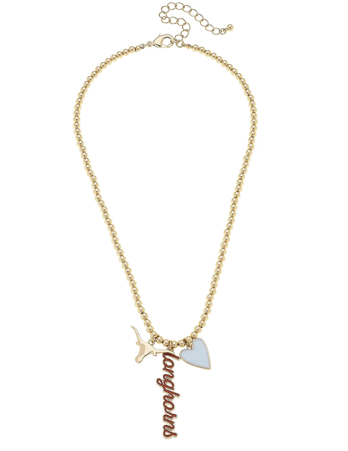 UT Ball Bead Charm Necklace