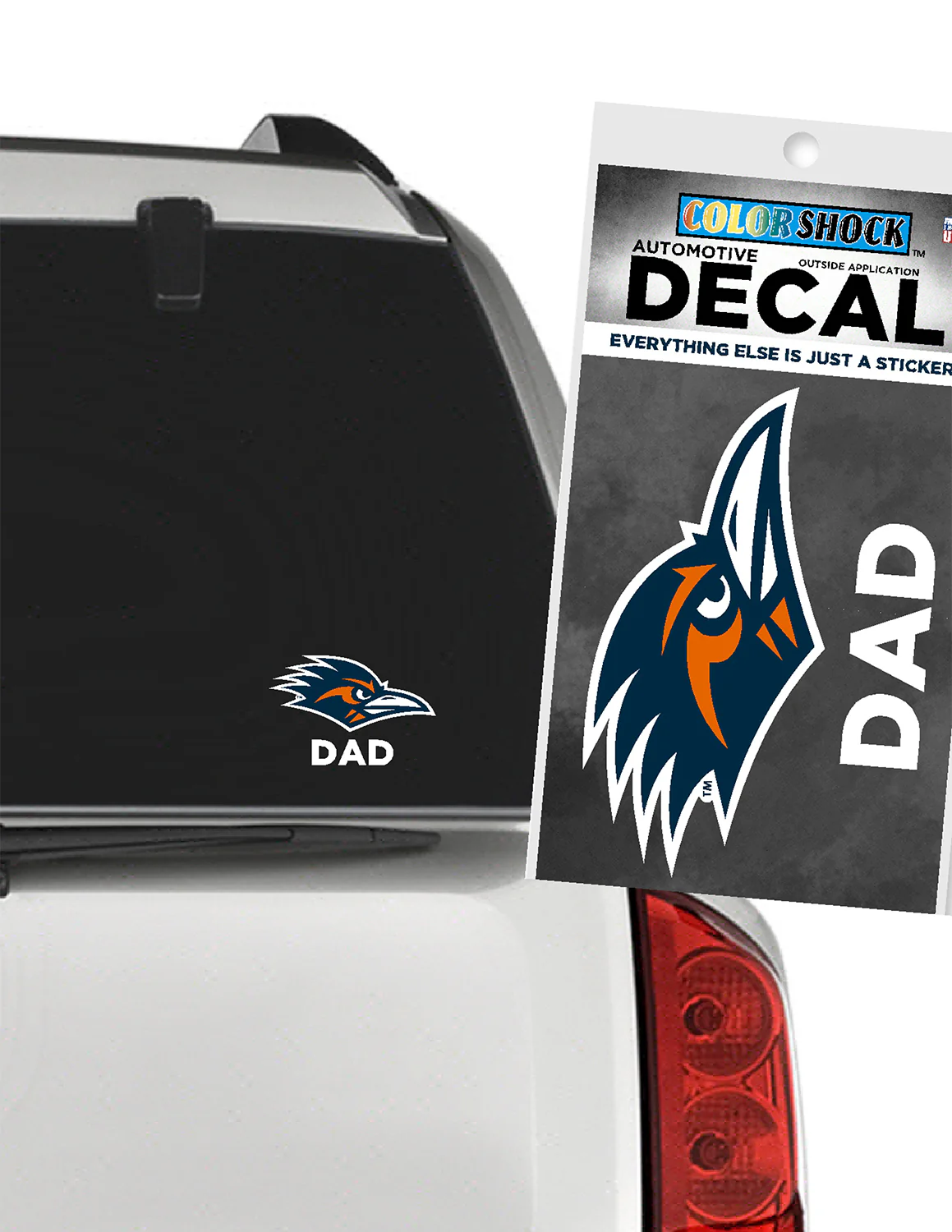 UTSA Dad Under Mascot Car Decal